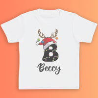 PERSONALISED Initial Reindeer Hat - Family Matching Christmas Pyjamas - Top & Tartan PJ Bottoms (Copy)