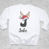 PERSONALISED Initial with Reindeer Hat - Baby & Kids - All Styles & Sizes