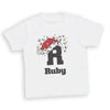 PERSONALISED Initial with Santa Hat - Baby & Kids - All Styles & Sizes