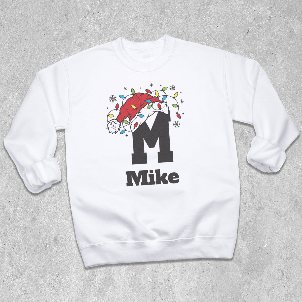 PERSONALISED Initial with Santa Hat - Baby & Kids - All Styles & Sizes
