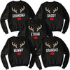 PERSONALISED Reindeer Names - Christmas Jumper Sweatshirt - All Sizes