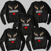 PERSONALISED Reindeer Names - Christmas Jumper Sweatshirt - All Sizes