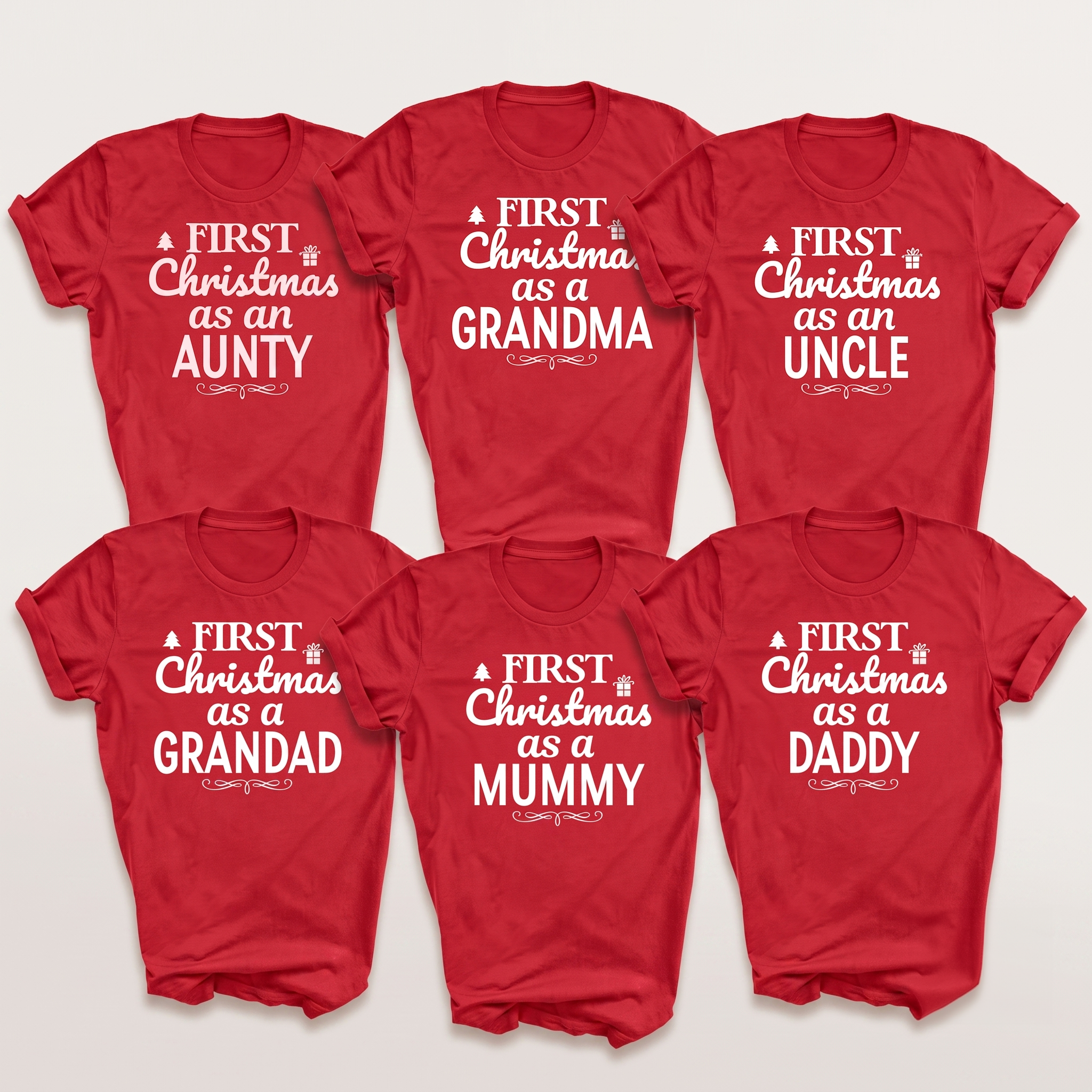 PERSONALISED First Christmas As... - Family Matching Christmas Tops - (Sold Separately)