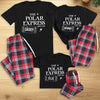 PERSONALISED Polar Express Name - Family Matching Christmas Pyjamas - Top & Tartan PJ Bottoms - (Sold Separately)