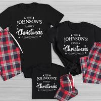 PERSONALISED The Family At Chirstmas - Top & Tartan PJ Bottoms - (Sold Separately)