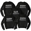 PERSONALISED Name Believes - Christmas Hoodie or Jumper Sweatshirt - All Sizes