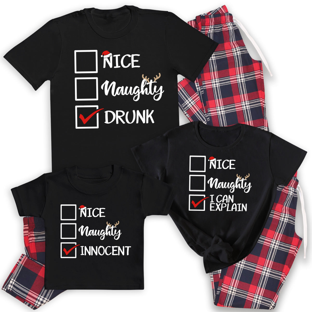 PERSONALISED Nice, Naughty Family Matching Christmas