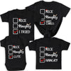 PERSONALISED Nice, Naughty Or... - Family Matching Christmas Tops - Adult, Kids & Baby - (Sold Separately)