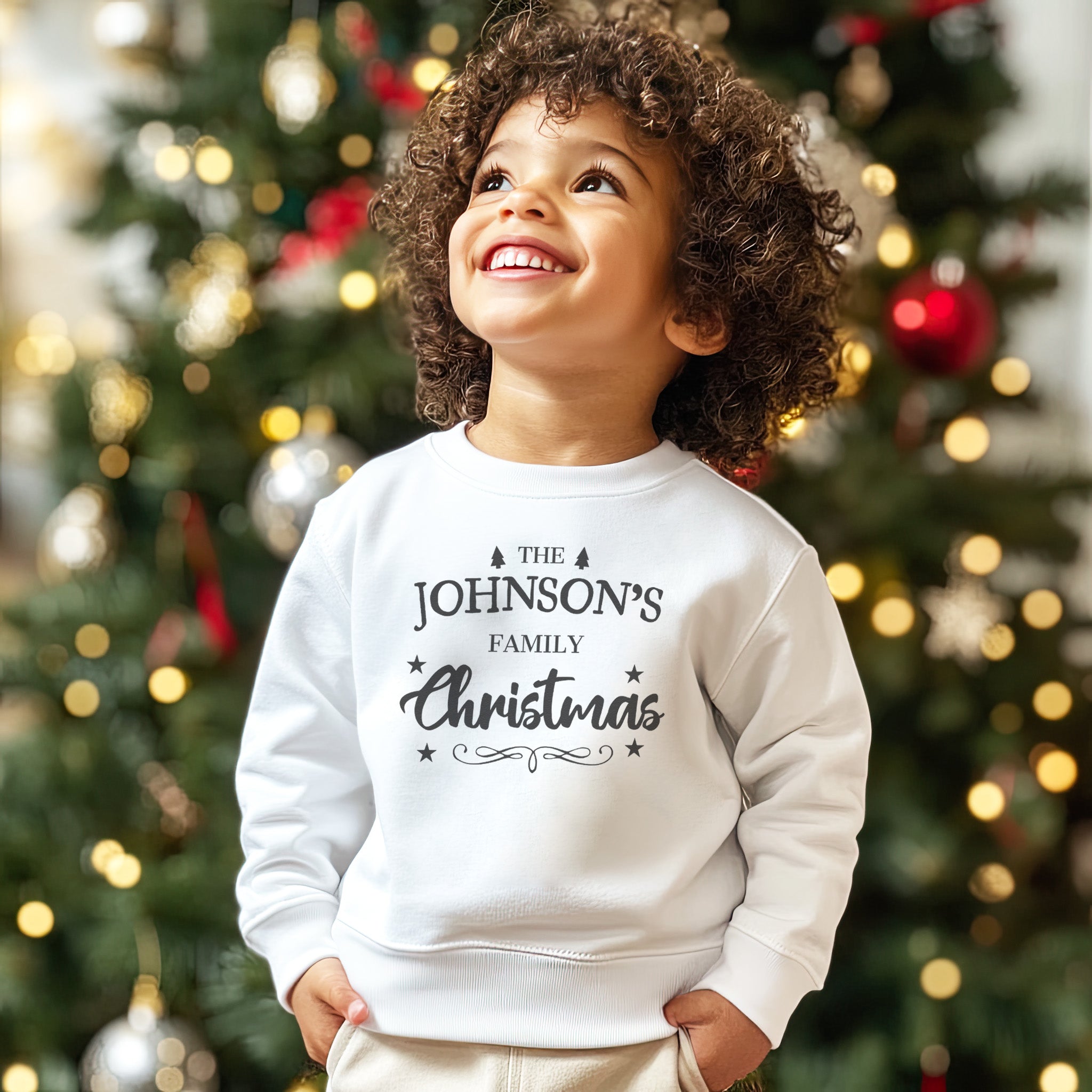 PERSONALISED Christmas At Surname - Christmas Jumper Sweatshirt - All Sizes