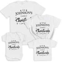PERSONALISED Family Surname... - Family Matching Christmas Tops - Adult, Kids & Baby - (Sold Separately)