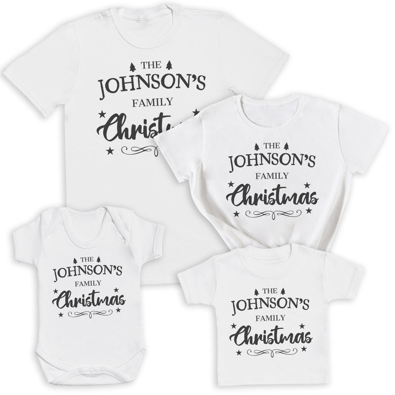 PERSONALISED Family Surname... - Family Matching Christmas Tops - Adult, Kids & Baby - (Sold Separately)