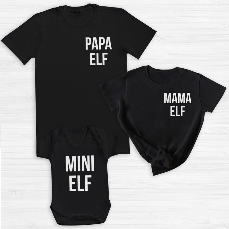 Elf Pocket Design - Family Matching Christmas Tops - Adult, Kids & Baby - (Sold Separately)