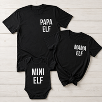 Elf Pocket Design - Family Matching Christmas Tops - Adult, Kids & Baby - (Sold Separately)