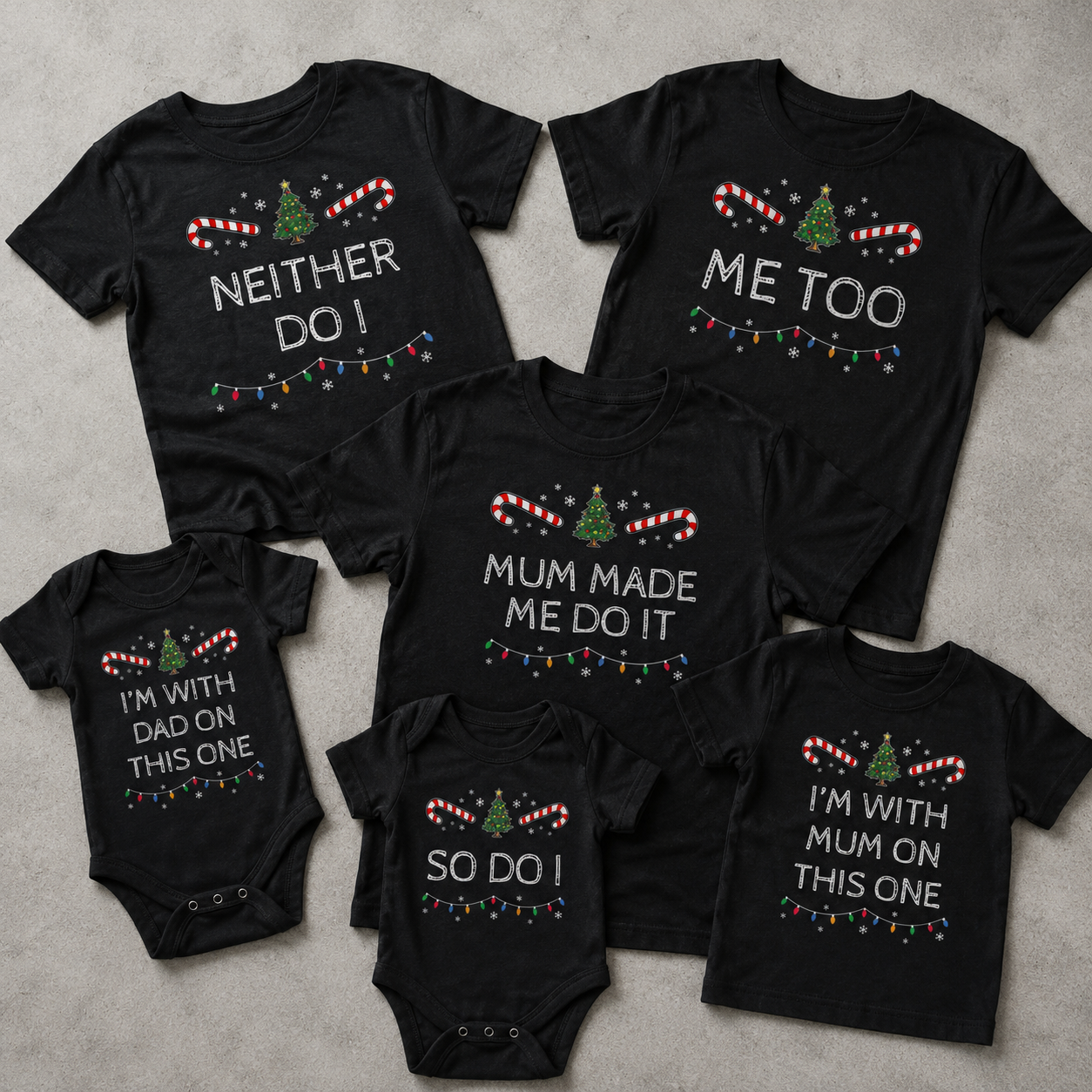 I Don't Do Matching Christmas Outfits - Family Matching Christmas Tops - Adult, Kids & Baby - (Sold Separately)