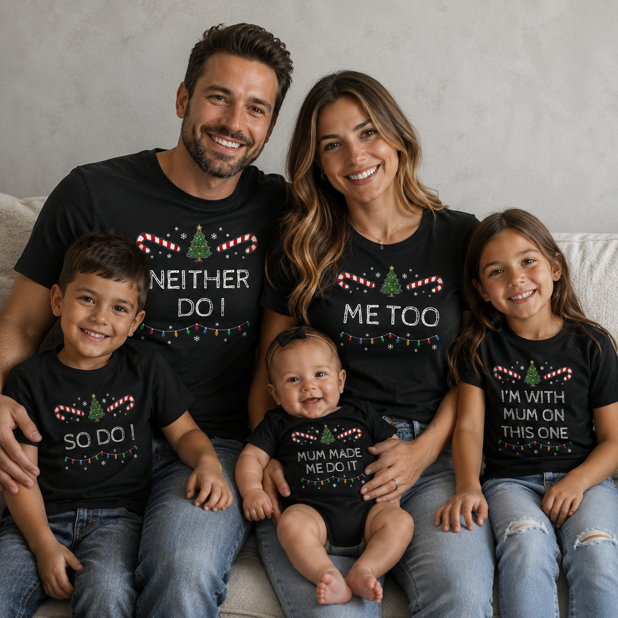I Don't Do Matching Christmas Outfits - Family Matching Christmas Tops - Adult, Kids & Baby - (Sold Separately)