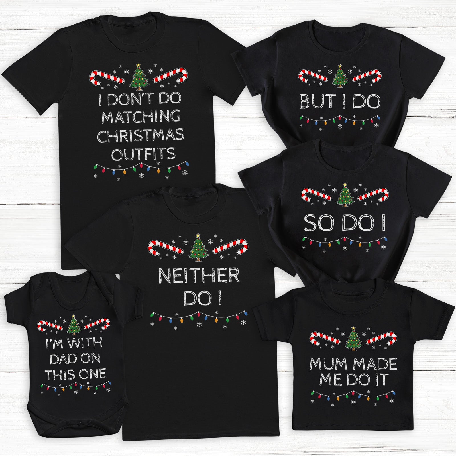 I Don't Do Matching Christmas Outfits Family Matching Christmas