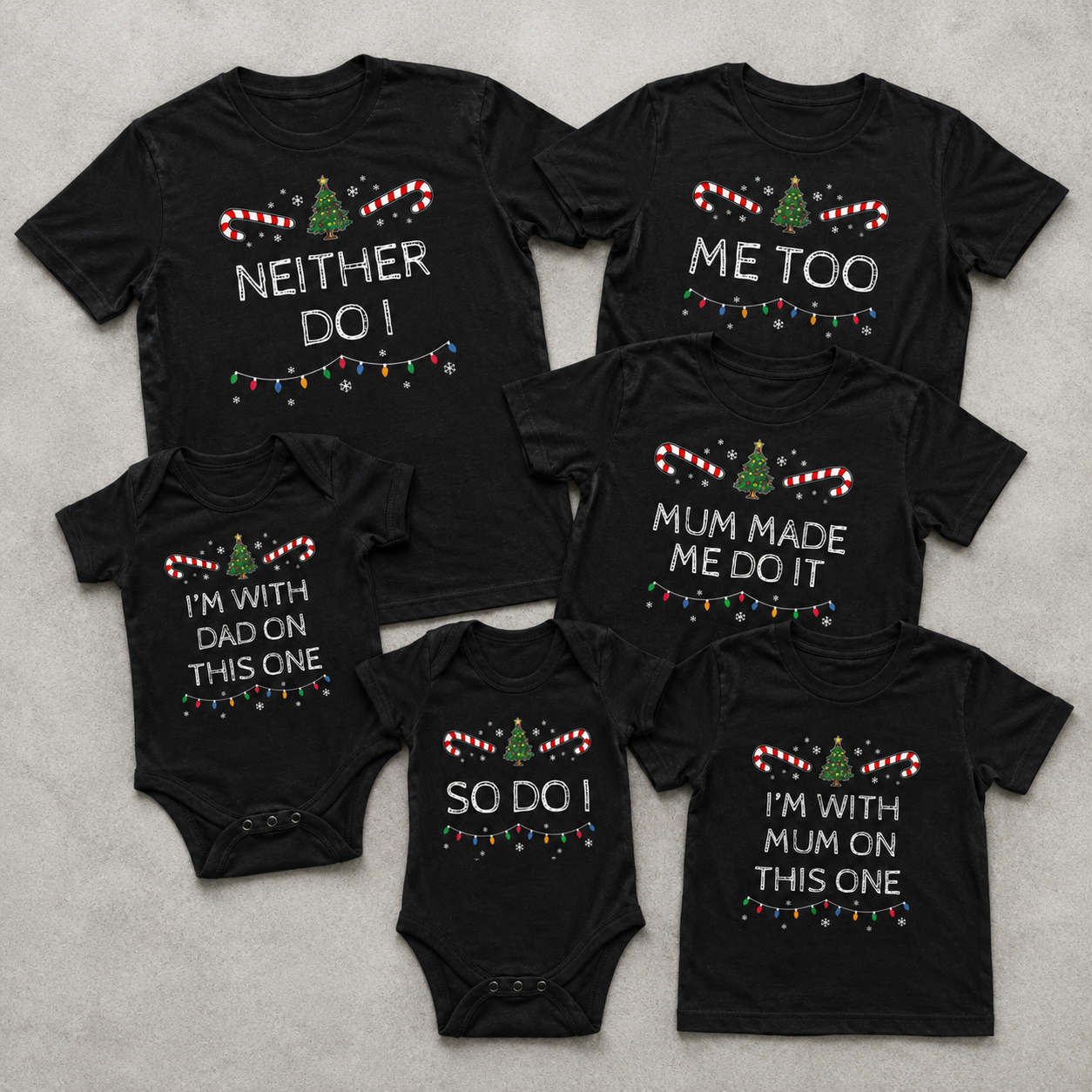 I Don't Do Matching Christmas Outfits - Family Matching Christmas Tops - Adult, Kids & Baby - (Sold Separately)