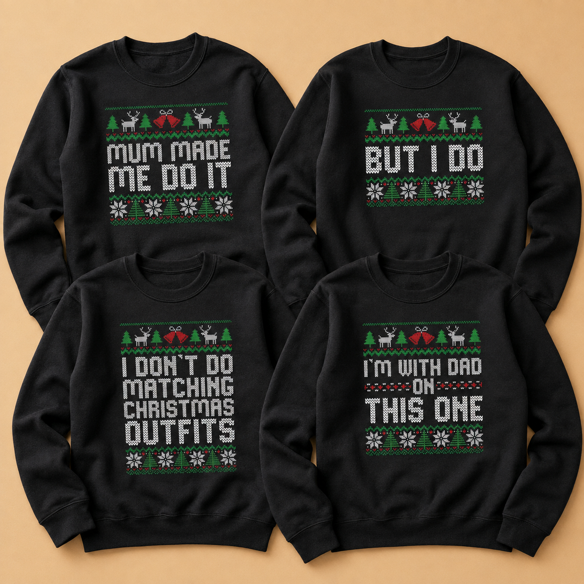 I Don't Do Matching Outfits Pullover Design - Weihnachtspullover Sweatshirt - Alle Größen