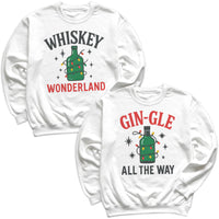 Whiskey Wonderland & Gingle All The Way - Christmas Matching - Christmas Sweaters - (Sold Separately)