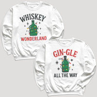 Whiskey Wonderland & Gingle All The Way - Christmas Matching - Christmas Sweaters - (Sold Separately)