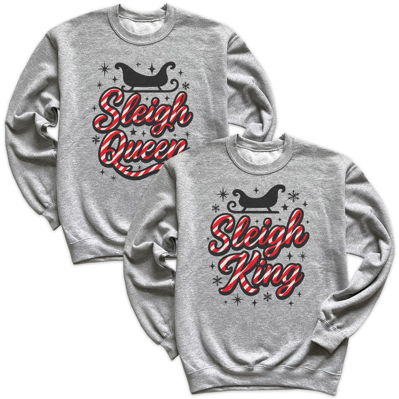 Sleigh Queen & Sleigh King - Christmas Matching - Christmas Sweaters - (Sold Separately)