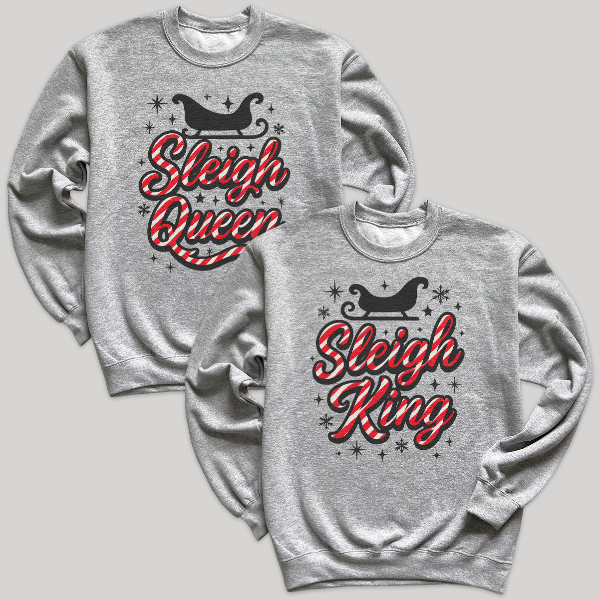 Sleigh Queen & Sleigh King - Christmas Matching - Christmas Sweaters - (Sold Separately)