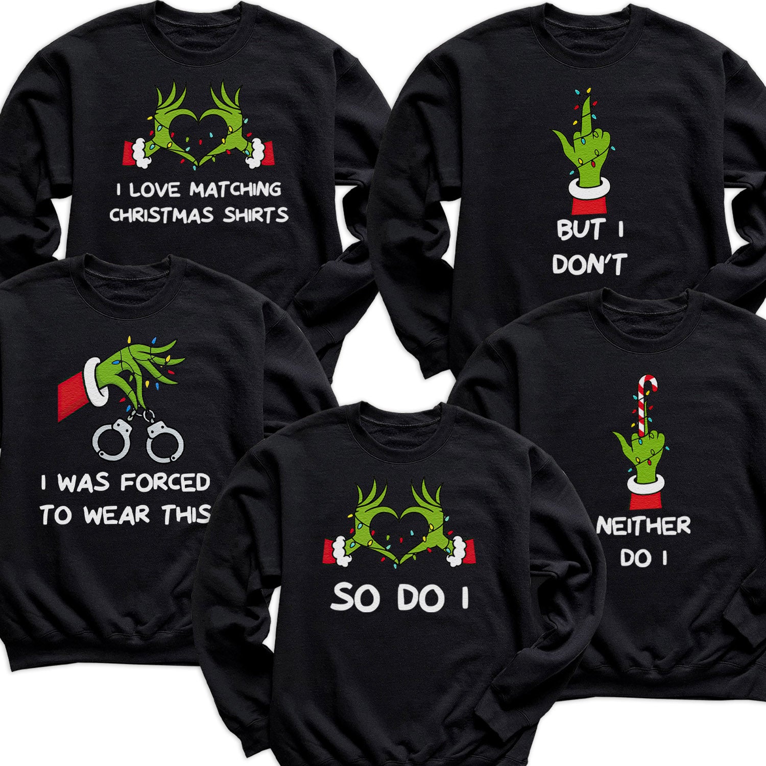 I Love Christmas Matching & But I Don't - Family Christmas Matching - Christmas Sweaters - (Sold Separately)