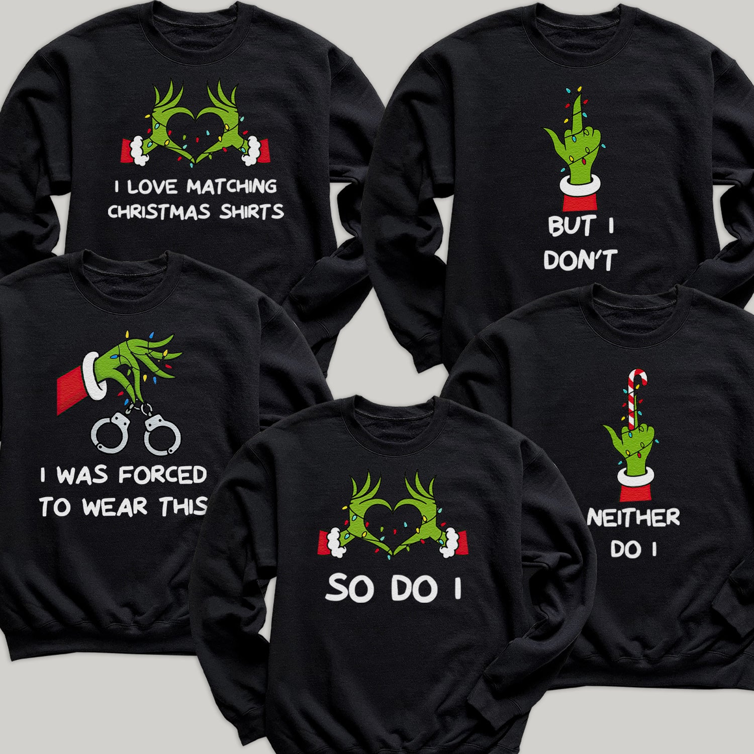 I Love Christmas Matching & But I Don't - Family Christmas Matching - Christmas Sweaters - (Sold Separately)