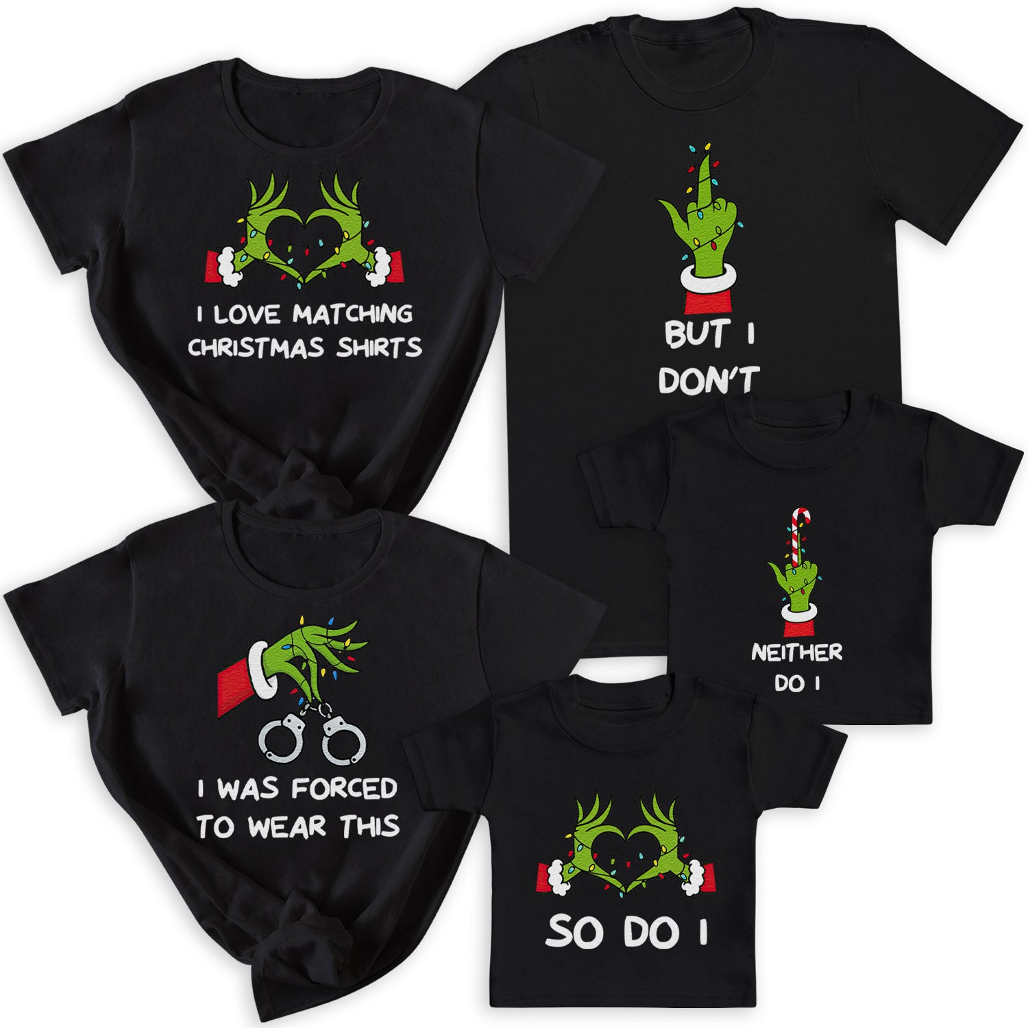 I Love Christmas Matching & But I Don't - Family Christmas Matching - Christmas Tops - (Sold Separately)