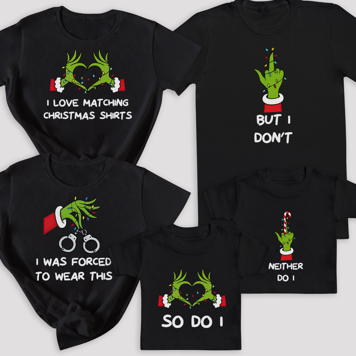 I Love Christmas Matching & But I Don't - Family Christmas Matching - Christmas Tops - (Sold Separately)