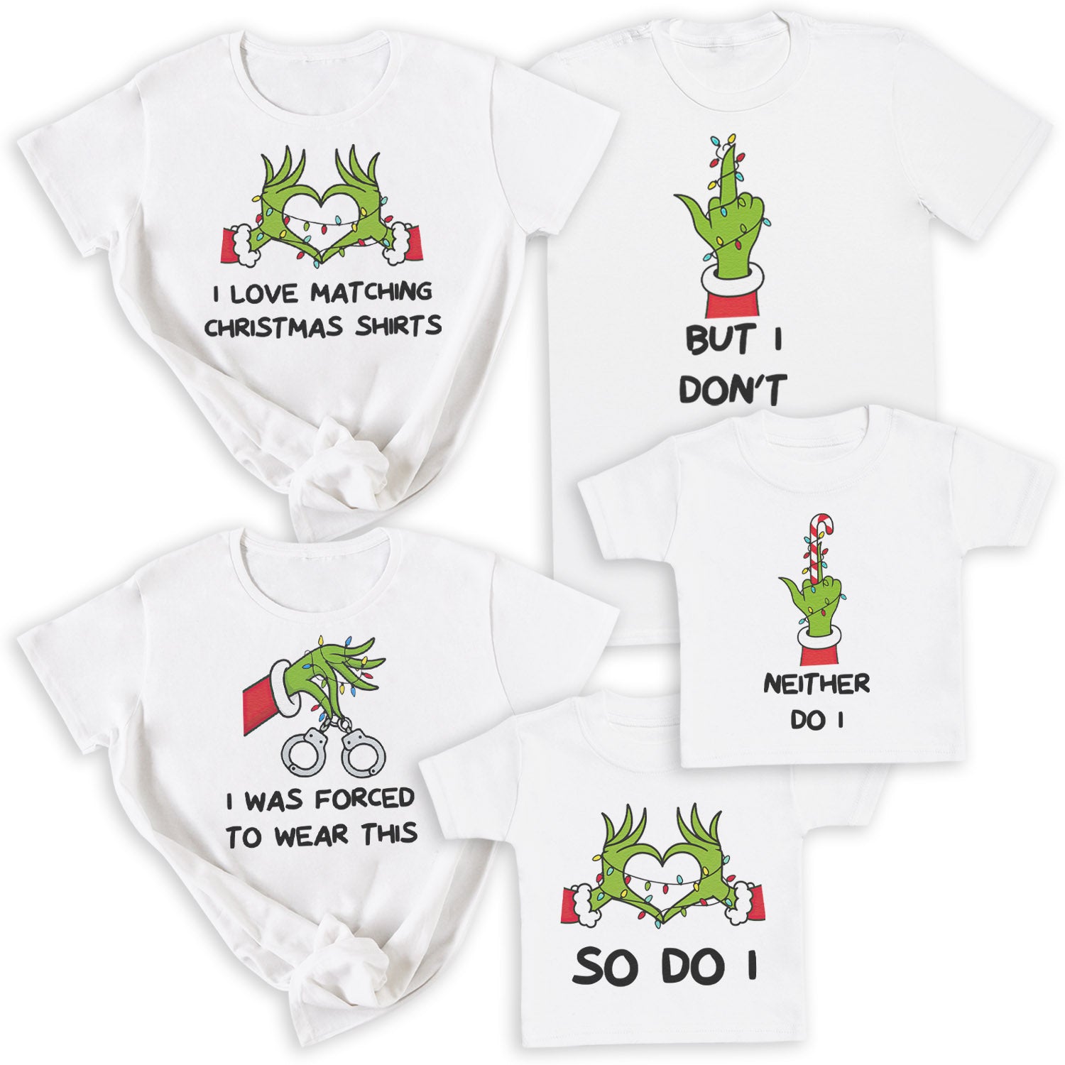 I Love Christmas Matching & But I Don't - Family Christmas Matching - Christmas Tops - (Sold Separately)