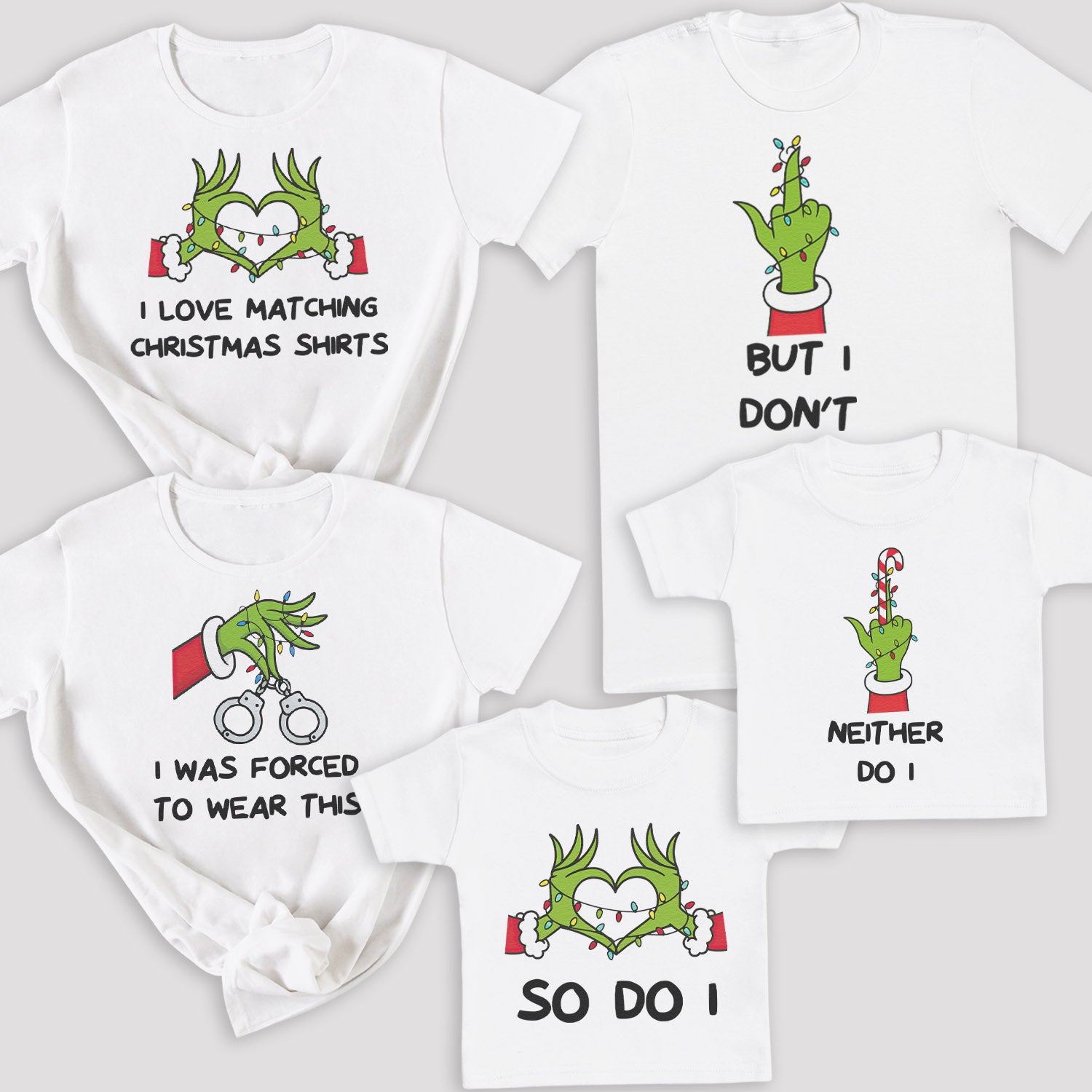 I Love Christmas Matching & But I Don't - Family Christmas Matching - Christmas Tops - (Sold Separately)