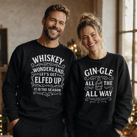 Whisley Wonderland & Gingle All The Way White Design - Christmas Matching - Christmas Sweaters - (Sold Separately)