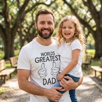 World's Greatest Dad Thumbs Up - Mens T-Shirt - Dads T-Shirt