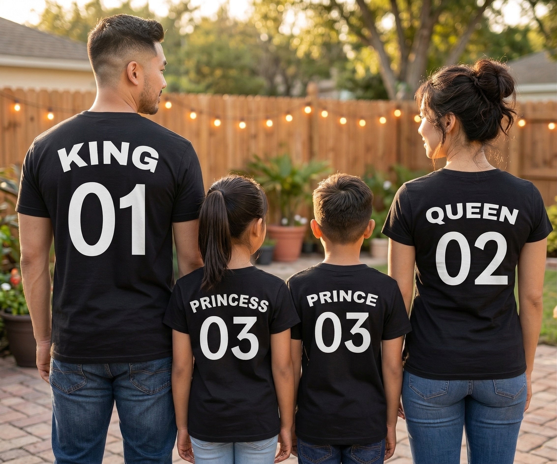 Zahlen für König, Königin, Prinzessin und Prinz – Passend für die ganze Familie – Passende Oberteile für die ganze Familie – (Separat erhältlich)