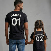 Daddy 01 Daddy's Girl 02 - Matching Set - Baby/Kids & Dad T-Shirt - (Sold Separately)