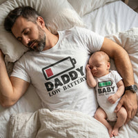 Baby Full Battery - Baby Gift Set with Baby Bodysuit & Father's T-Shirt - (Sold Separately)