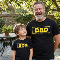 Boxed Best Dad & Son In The Galaxy - Dad T-shirt and Baby Vest - (Sold Separately)