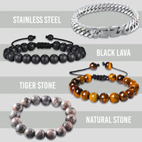 PERSONALISED No.1 Dad In The World - Choice of 4 Bracelets - Jewelry Gifts for Dad