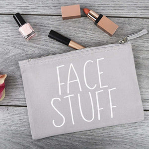 Face Stuff - Canvas Accessory Make Up & Purse Pouch