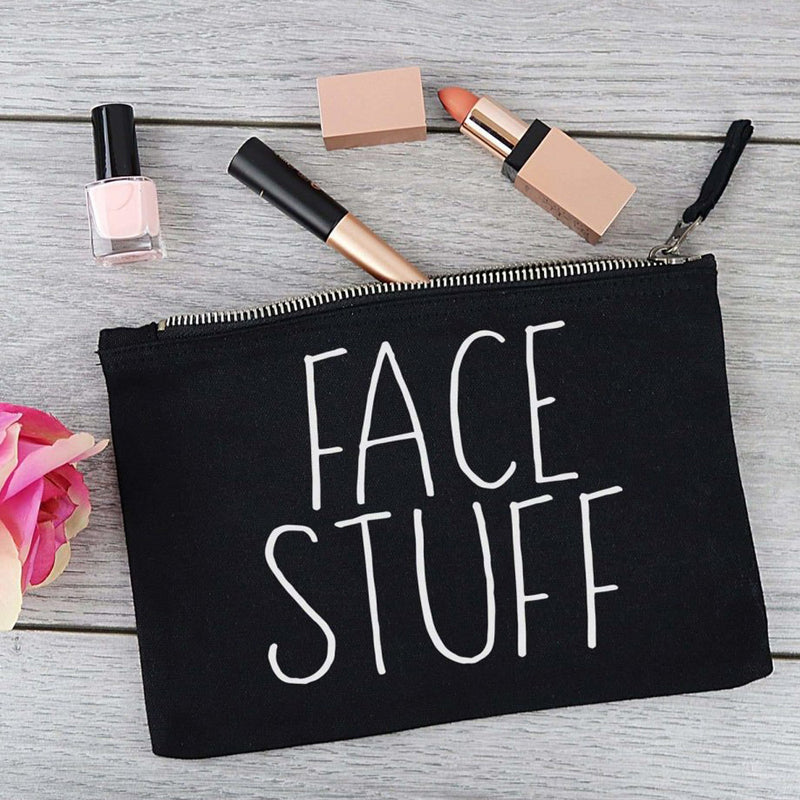 Face Stuff - Canvas Accessory Make Up & Purse Pouch