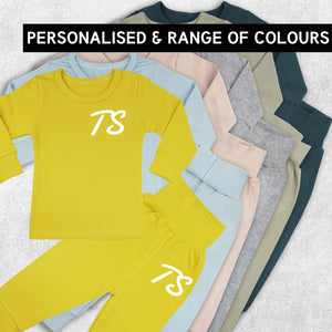 Montana Personalised Initials Lounge Suit / Tracksuit - 6 Colours - 0M-7yrs