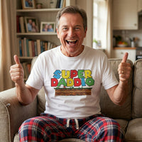 Super Daddio - Pyjamas - Top & Tartan PJ Bottoms - Dad Pyjamas