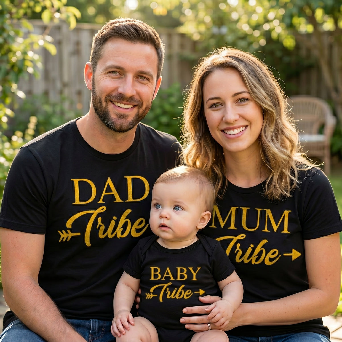 Mum, Dad & Baby Tribe - Whole Family Matching - Family Matching Tops - (Sold Separately)