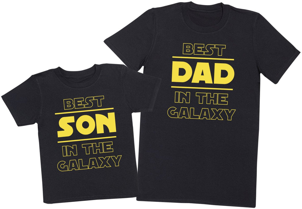 Best Dad & Son In The Galaxy - Baby T-Shirt & Men's T-Shirt (4769800880177)