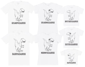 Dino-asaurus Set - Matching Set - Baby / Kids T-Shirt, Mum & Dad T-Shirt (4188381577265)