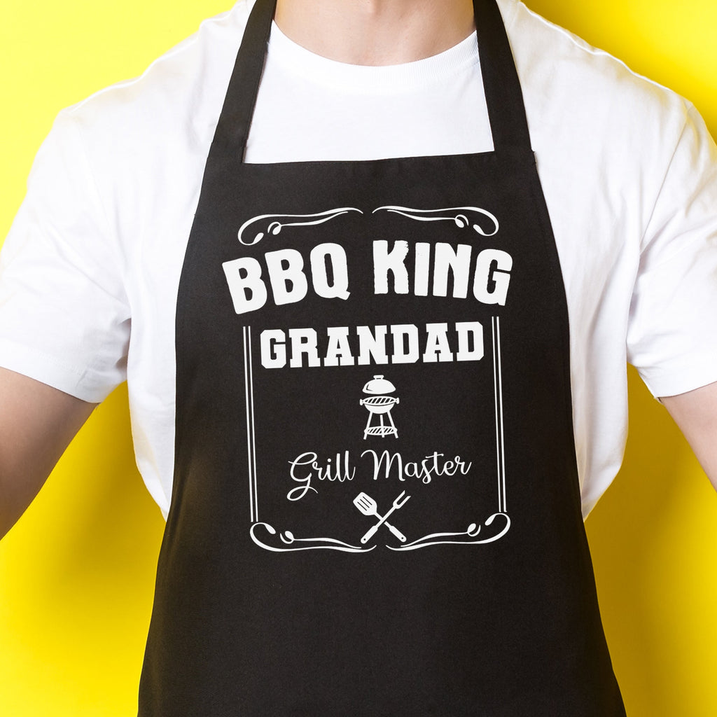 BBQ King - Grandad, Grill Master - Men's Apron - Grandad Apron