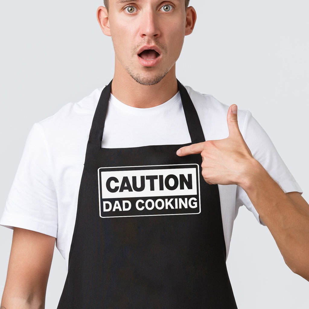 Caution Dad Cooking - Adult Apron - Dads Apron