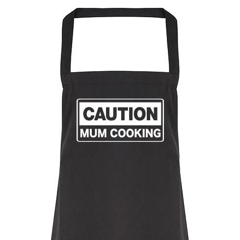 Caution Mum Cooking - Adult Apron (4784722968625)