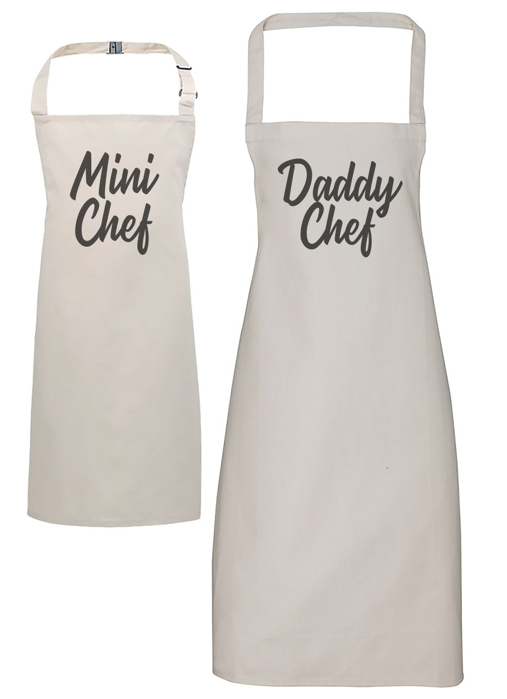 Daddy Chef & Mini Chef - Mens & Kids Apron Set (4784722346033)